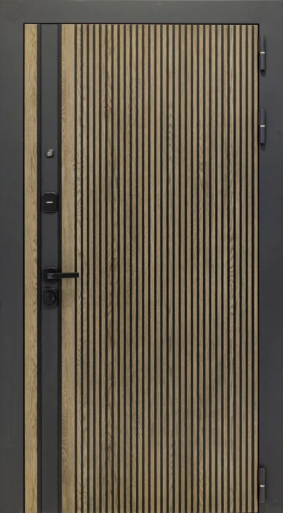 Входная дверь ДвериПРО Rosna ФЛ-259 (10мм, дуб с пилением) DPRO204341 внешняя сторона