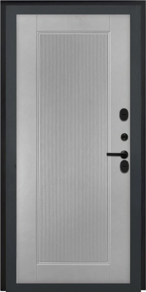 Входная дверь ДвериПРО L-Термо серебро ПВХ 10мм Астрод Velutto Grigio DPRO198168 внутренняя сторона