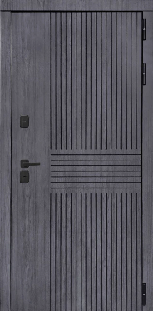 Входная дверь ДвериПРО Берген Алиса (16мм, ПВХ ясень белый, зеркало) DPRO204290 внешняя сторона