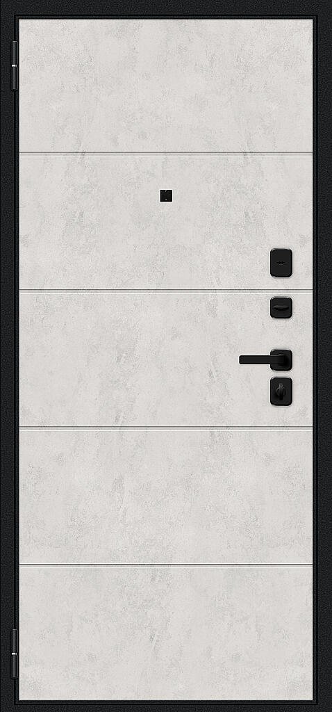 Фото Входная дверь Граффити-1 Инсайд/SBlack Букле черное/Look Art BR6222 внутренняя сторона