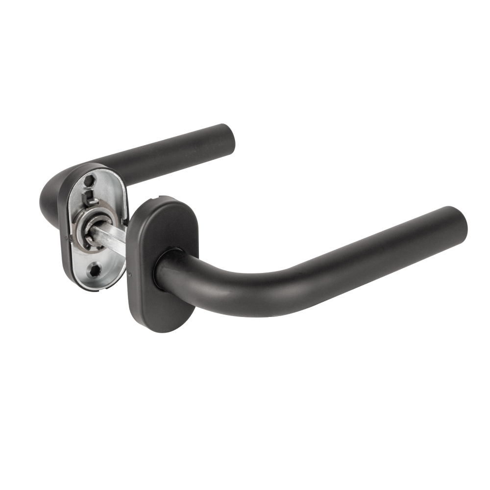 Фото Ручка раздельная R.DSS201-0201P/19 INOX 201 BLACK (овальное основание)